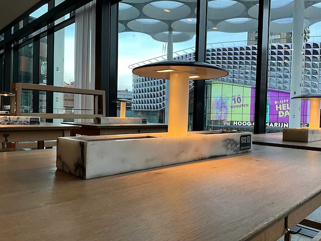 Hutten - bartafel met marmeren opbouw en verlichting (2x) - afbeelding 4 van  8