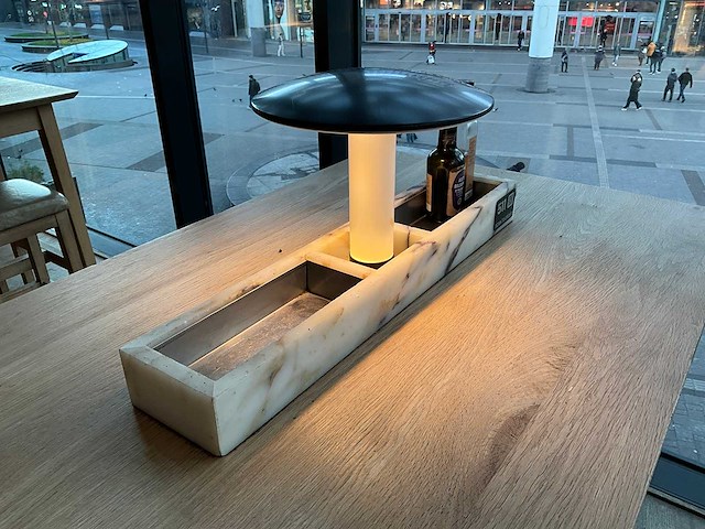 Hutten - bartafel met marmeren opbouw en verlichting (2x) - afbeelding 6 van  8