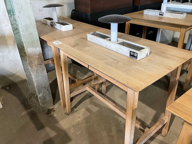 Hutten - bartafel met marmeren opbouw en verlichting (2x) - afbeelding 4 van  6