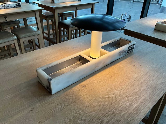 Hutten - bartafel met marmeren opbouw en verlichting (2x) - afbeelding 5 van  8
