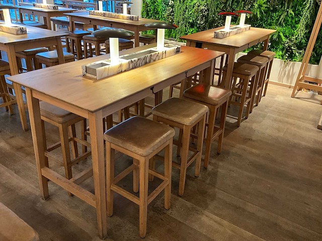Hutten - bartafel met marmeren opbouw en verlichting (2x) - afbeelding 1 van  6