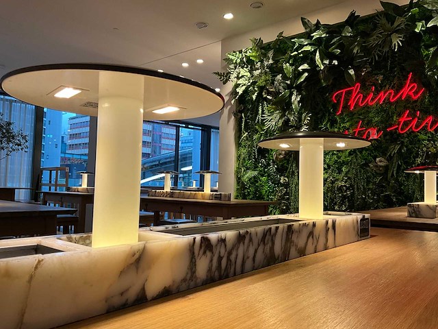 Hutten - bartafel met marmeren opbouw en verlichting (2x) - afbeelding 3 van  6