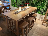 Hutten - bartafel met marmeren opbouw en verlichting (2x) - afbeelding 4 van  6