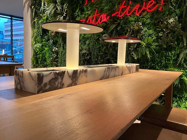 Hutten - bartafel met marmeren opbouw en verlichting (2x) - afbeelding 5 van  6