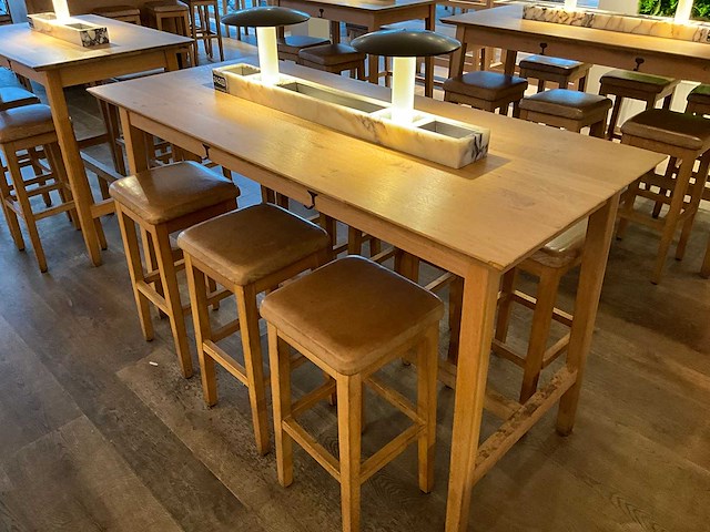 Hutten - bartafel met marmeren opbouw en verlichting (2x) - afbeelding 2 van  5