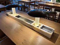 Hutten - bartafel met marmeren opbouw en verlichting (2x) - afbeelding 3 van  5