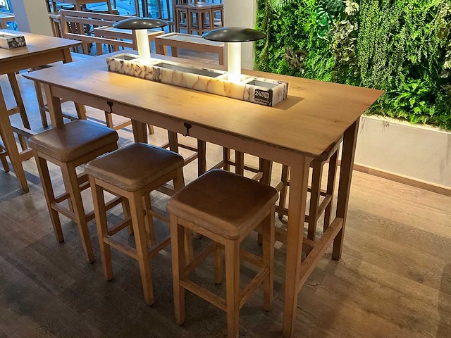 Hutten - bartafel met marmeren opbouw en verlichting (2x) - afbeelding 4 van  5