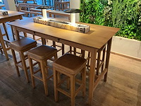 Hutten - bartafel met marmeren opbouw en verlichting (2x) - afbeelding 4 van  5