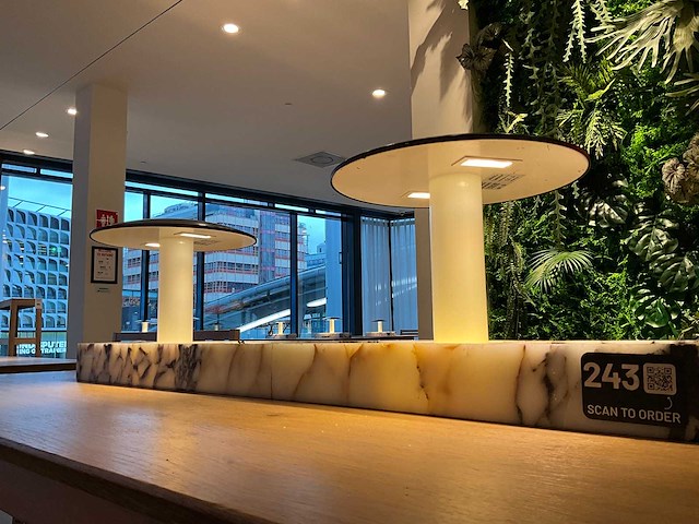 Hutten - bartafel met marmeren opbouw en verlichting (2x) - afbeelding 5 van  5