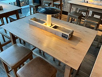 Hutten - bartafel met marmeren opbouw en verlichting (2x) - afbeelding 3 van  4