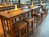 Hutten - bartafel met marmeren opbouw en verlichting (2x) - afbeelding 4 van  4