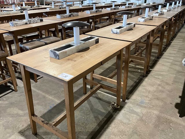 Hutten - bartafel met marmeren opbouw en verlichting (4x) - afbeelding 1 van  8