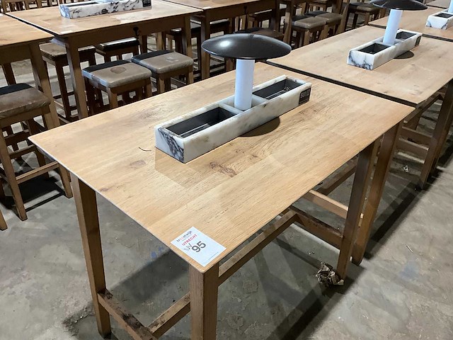 Hutten - bartafel met marmeren opbouw en verlichting (4x) - afbeelding 2 van  8
