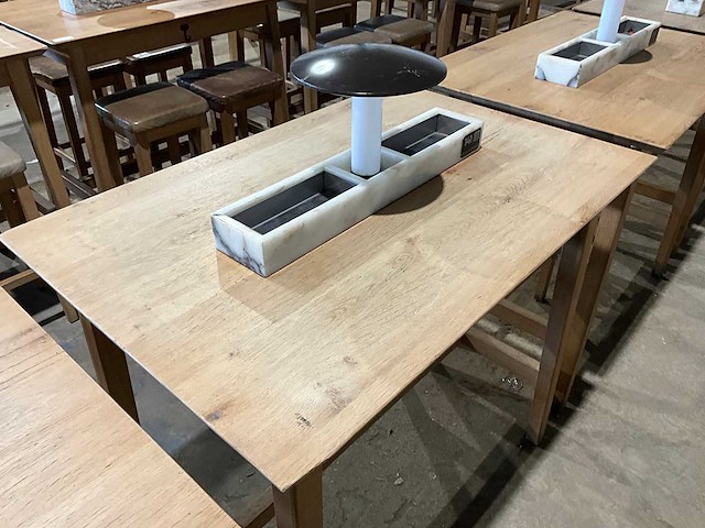 Hutten - bartafel met marmeren opbouw en verlichting (4x) - afbeelding 3 van  8