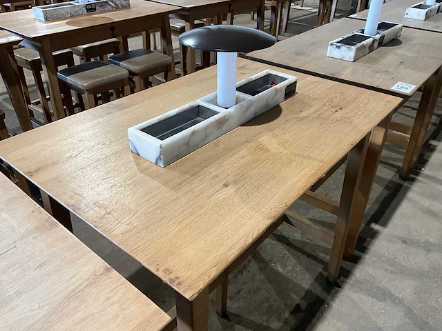 Hutten - bartafel met marmeren opbouw en verlichting (4x) - afbeelding 4 van  8