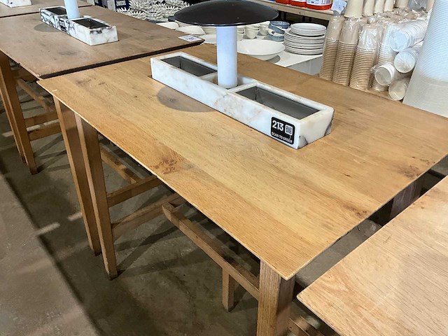 Hutten - bartafel met marmeren opbouw en verlichting (4x) - afbeelding 7 van  8
