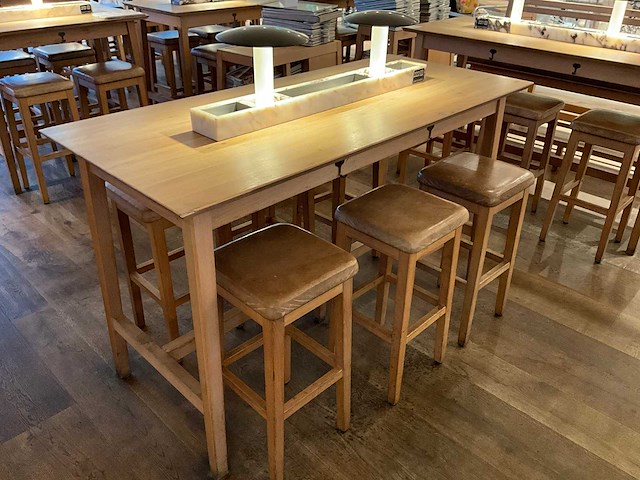 Hutten - bartafel met marmeren opbouw en verlichting - afbeelding 1 van  6