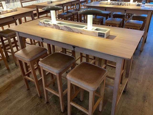 Hutten - bartafel met marmeren opbouw en verlichting - afbeelding 4 van  6