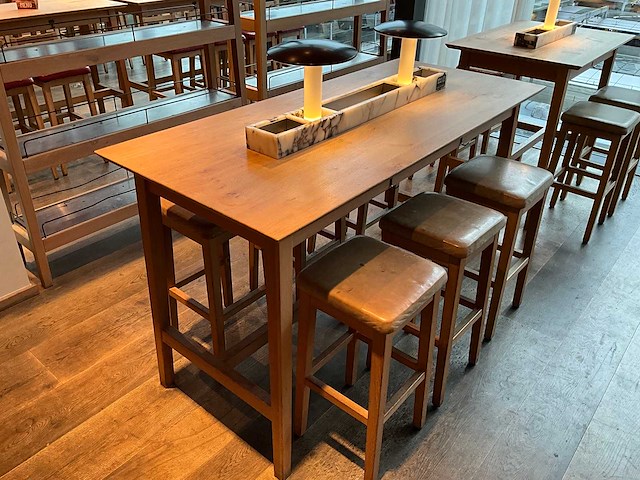 Hutten - bartafel met marmeren opbouw en verlichting - afbeelding 1 van  4