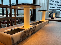 Hutten - bartafel met marmeren opbouw en verlichting - afbeelding 3 van  4