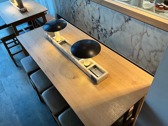 Hutten - bartafel met marmeren opbouw en verlichting - afbeelding 4 van  5