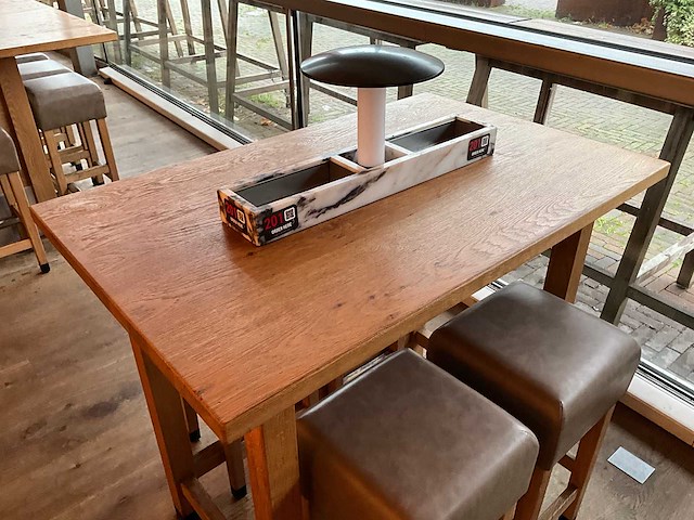 Hutten - bartafel met marmeren opbouw & verlichting (2x) - afbeelding 5 van  6