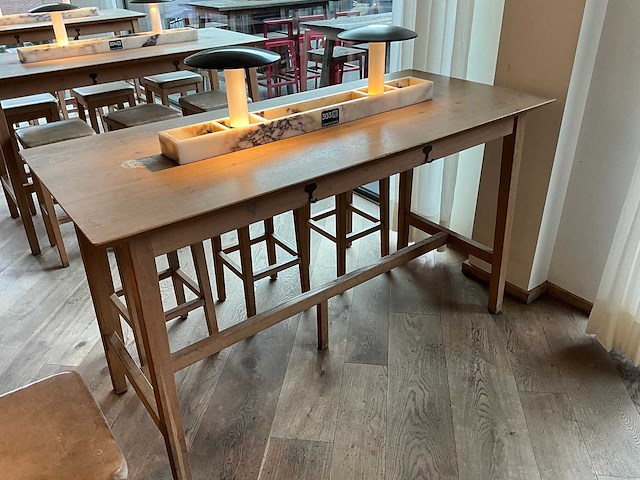 Hutten - bartafel met marmeren opbouw & verlichting (2x) - afbeelding 7 van  7