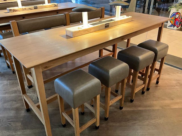 Hutten - bartafel met marmeren opbouw & verlichting (2x) - afbeelding 3 van  6