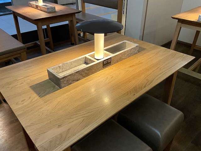 Hutten - bartafel met marmeren opbouw & verlichting (2x) - afbeelding 5 van  5