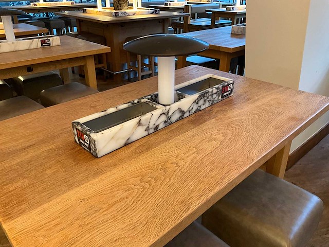 Hutten - bartafel met marmeren opbouw & verlichting (2x) - afbeelding 3 van  5