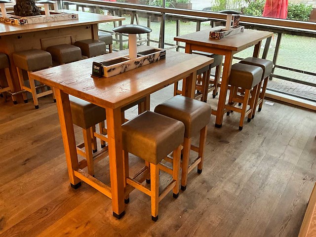 Hutten - bartafel met marmeren opbouw & verlichting (2x) - afbeelding 1 van  6