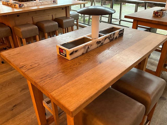 Hutten - bartafel met marmeren opbouw & verlichting (2x) - afbeelding 3 van  6