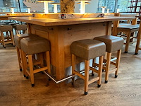 Hutten - bartafel met marmeren opbouw, verlichting & boom - afbeelding 7 van  8