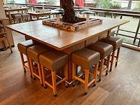 Hutten - bartafel met marmeren opbouw, verlichting & boom - afbeelding 2 van  9