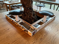 Hutten - bartafel met marmeren opbouw, verlichting & boom - afbeelding 9 van  9