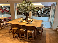 Hutten - bartafel met marmeren opbouw, verlichting & boom - afbeelding 1 van  7