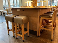 Hutten - bartafel met marmeren opbouw, verlichting & boom - afbeelding 4 van  8