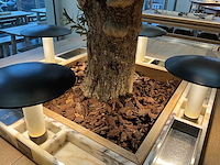 Hutten - bartafel met marmeren opbouw, verlichting & boom - afbeelding 6 van  8