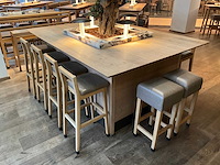 Hutten - bartafel met marmeren opbouw, verlichting & boom - afbeelding 8 van  8