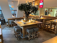 Hutten - bartafel met marmeren opbouw, verlichting & boom - afbeelding 1 van  8