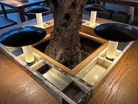 Hutten - bartafel met marmeren opbouw, verlichting & boom - afbeelding 4 van  8