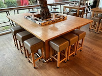 Hutten - bartafel met marmeren opbouw, verlichting & boom - afbeelding 4 van  9