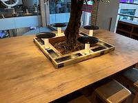 Hutten - bartafel met marmeren opbouw, verlichting & boom - afbeelding 4 van  7