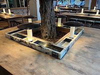 Hutten - bartafel met marmeren opbouw, verlichting & boom - afbeelding 3 van  8