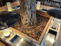 Hutten - bartafel met marmeren opbouw, verlichting & boom - afbeelding 4 van  8