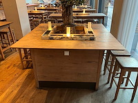 Hutten - bartafel met marmeren opbouw, verlichting & boom - afbeelding 7 van  8