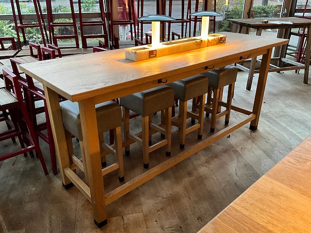 Hutten - bartafel met marmeren opbouw & verlichting - afbeelding 4 van  5