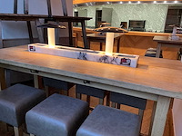 Hutten - bartafel met marmeren opbouw & verlichting - afbeelding 4 van  4