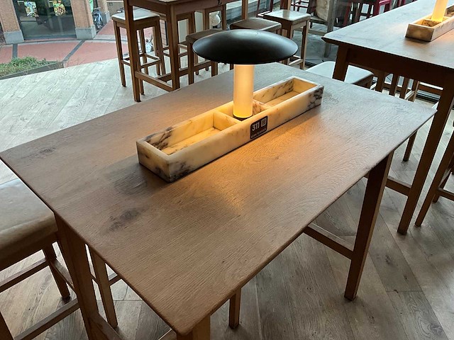 Hutten - bartafel met marmeren opbouw & verlichting - afbeelding 2 van  6