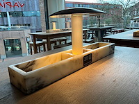 Hutten - bartafel met marmeren opbouw & verlichting - afbeelding 3 van  6